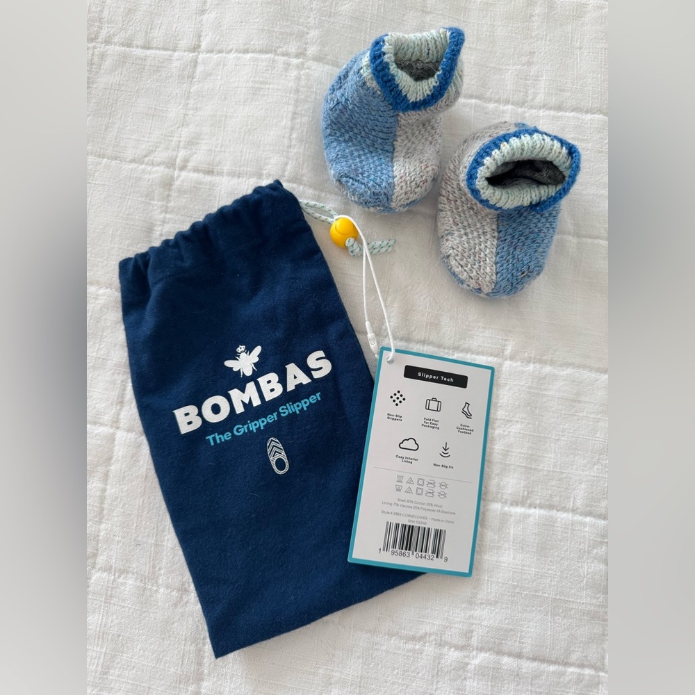 Bombas baby gripper slipper plus original bag